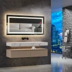 Miroir anti-buée 120x60 pour une salle de bain moderne