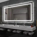 Miroir 120x60 salle de bain avec éclairage personnalisable