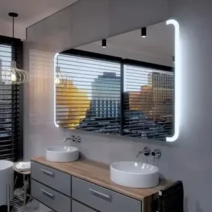 Miroir salle de bain avec éclairage LED intégré 2m x 1m