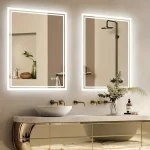 Miroir lumineux antibuée pour salle de bain moderne
