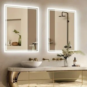 Miroir lumineux antibuée pour salle de bain moderne