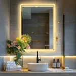 Miroir 60x80 avec éclairage LED élégant