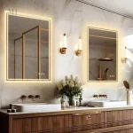 Miroir de salle de bain avec technologie antibuée