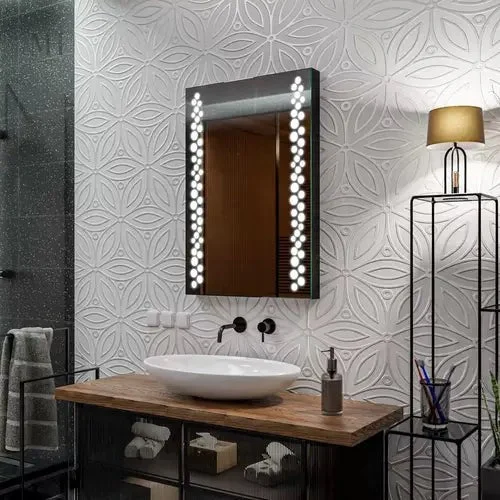 Miroir Salle de Bain LED 80x100 cm avec Antibuée