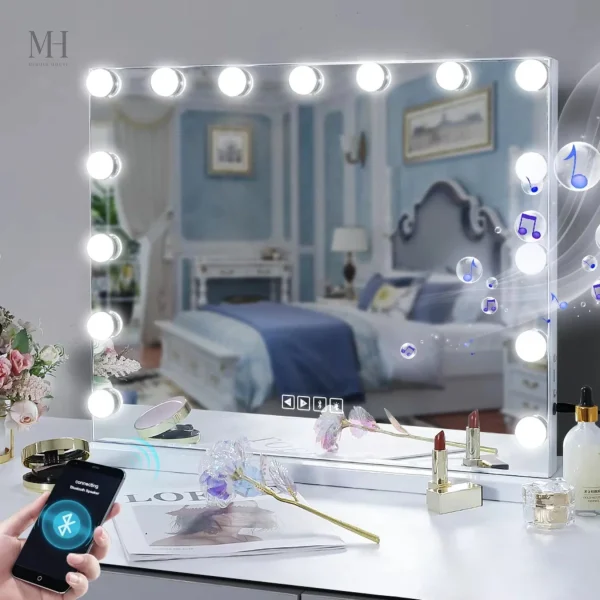 Miroir lumineux Bluetooth pour une application précise