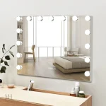 Miroir à maquillage pratique avec technologie Bluetooth