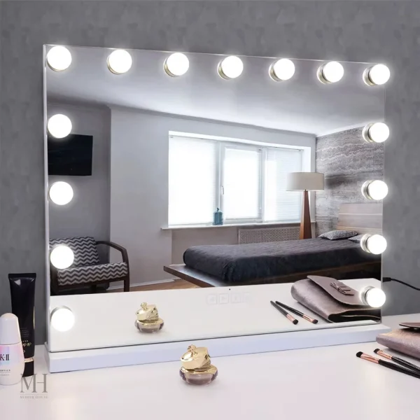 Miroir avec éclairage ajustable pour un look parfait