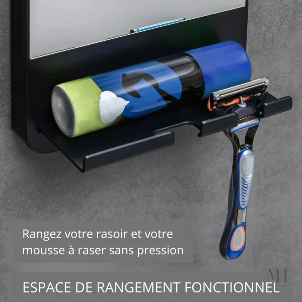 Miroir de salle de bain avec fonctionnalité antibuée