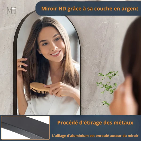 Miroir mural style verrière, design puissant et saisissant