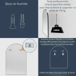 Miroir décoratif en arche, ajout charmant pour intérieur