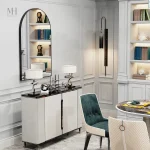 Miroir mural design industriel, accent décoratif fort