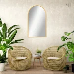 Miroir en bois 110×65 cm, accent organique pour mur
