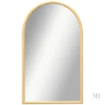 Miroir au style scandinave, forme d'arche bois naturel