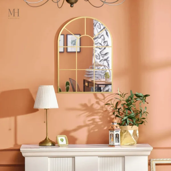 Miroir doré 60x91 cm au design élégant