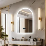 Miroir lumineux LED avec Bluetooth pour salle de bain