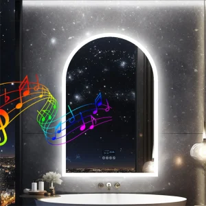 Miroir antibuée avec éclairage LED intégré