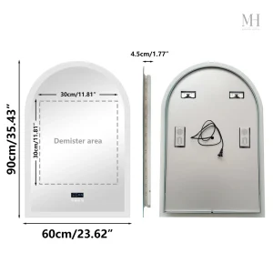 Miroir salle de bain moderne avec fonction Bluetooth