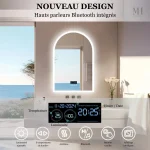 Miroir LED antibuée avec design contemporain