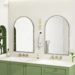 Miroir Rectangulaire avec Cadre en Métal Martelé
