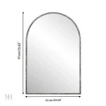 Miroir Argenté avec Cadre en Arche Élégant
