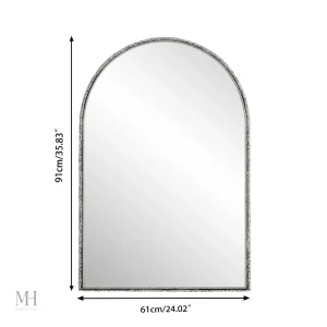 Miroir Argenté avec Cadre en Arche Élégant