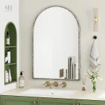 Miroir Intemporel avec Détails en Métal Argenté