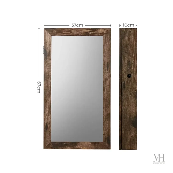 Armoire à bijoux murale blanche au design élégant