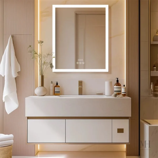 Miroir pratique avec rangement optimal intégré