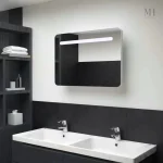 Miroir Armoire Salle de Bain 80 cm avec éclairage LED