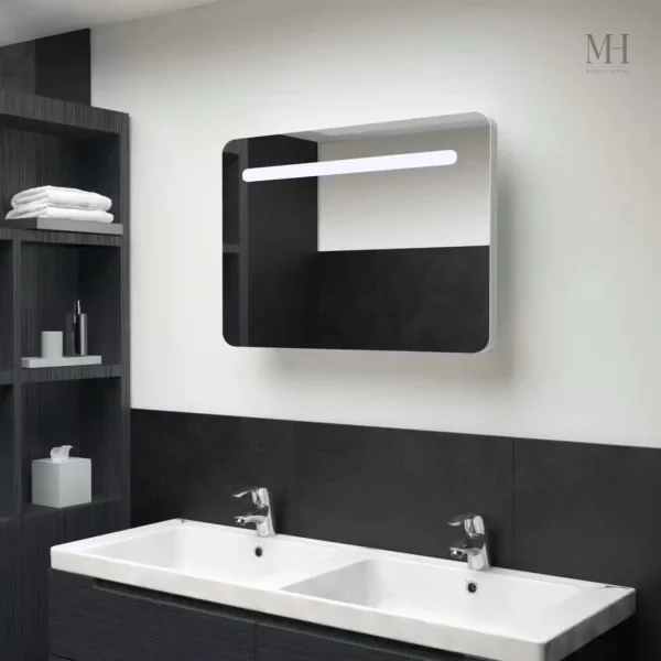 Miroir Armoire Salle de Bain 80 cm avec éclairage LED