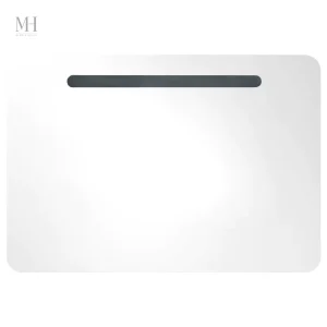 Armoire miroir 80 cm avec éclairage LED pour un espace optimisé