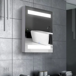 Miroir armoire salle de bain lumineux 50x60 cm