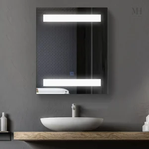 Armoire miroir salle de bain compacte et fonctionnelle