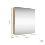 Armoire miroir avec éclairage intégré pour rangement