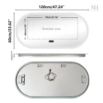 Miroir antibuée avec éclairage LED pour une vision claire