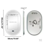 Miroir salle de bain avec technologie Bluetooth et lumière LED