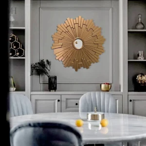 Miroir Art Déco HÉLIOS - Soleil Doré à Rayons