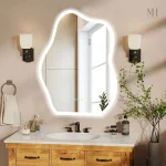Miroir LED Asymétrique Anti-Buée Design Moderne