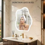Miroir élégant avec fonction anti-buée pour confort