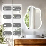 Miroir design salle de bain lumineux et pratique