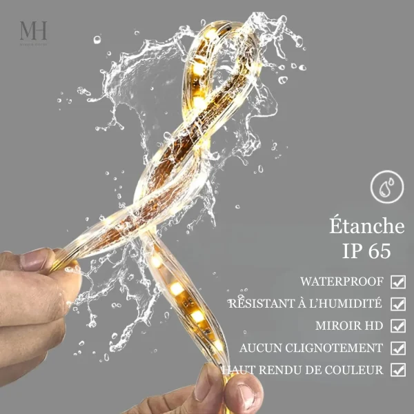 Miroir LED avec style contemporain et anti-buée