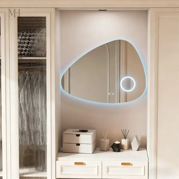 Miroir antibuée lumineux pour salle de bain moderne