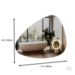 Miroir asymétrique avec éclairage LED, salle de bain