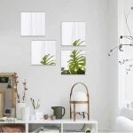 Miroir décoratif carré, facile à installer sur les murs