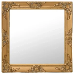 Miroir Baroque Doré Carré