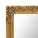 Miroir carré prestige avec finition dorée