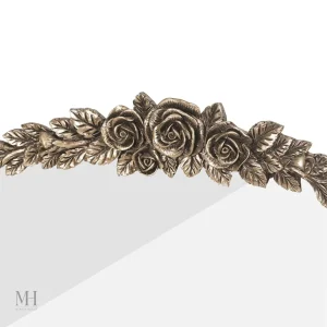 Miroir doré rectangulaire au style baroque élégant