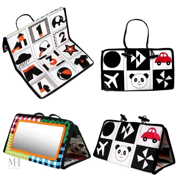 Miroir de maquillage noir et blanc pour bébé