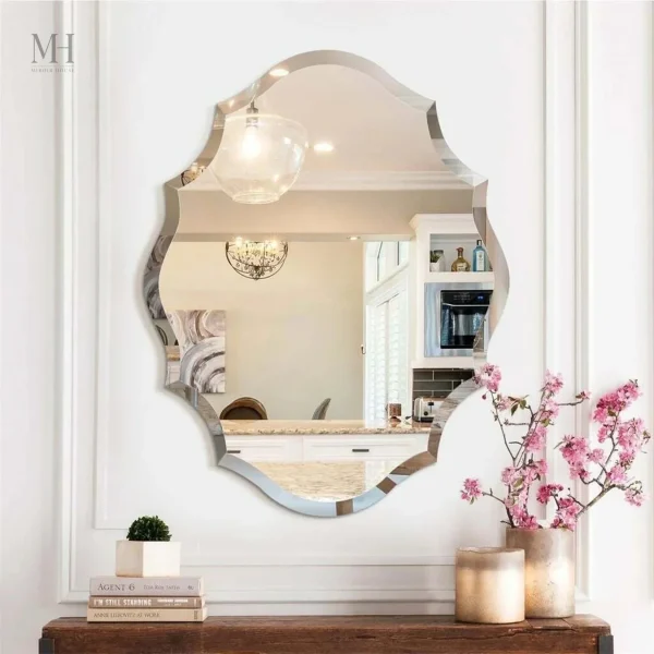 Miroir décoratif biseauté, design contemporain