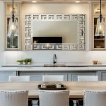Grand Miroir Mural avec Biseautage Élégant